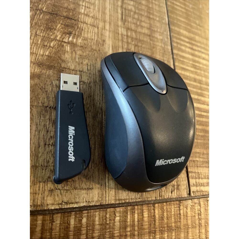 #I) Microsoft Wireless Notebook Optical Mouse 3000 MSK-1056 & USB Receiver - Picture 3 of 5